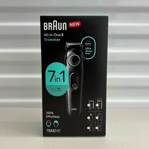 BRAUN Electric grooming kit with beard trimmer for men. 7-in1.
